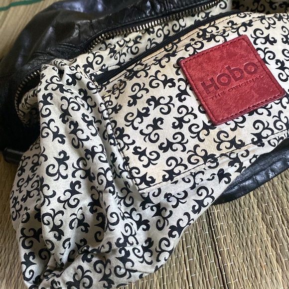 Genuine Black Leather Hobo Bag - Picture 10 of 15